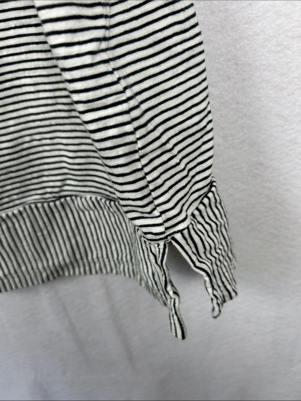 Lands End Womens Striped Sleeveless Tank Top Casual Cotton Split Hem XL - Picture 3 of 7